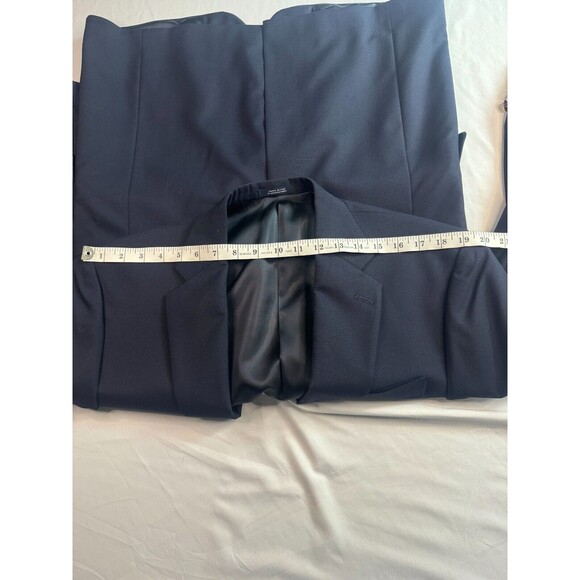 Hart Schaffner Marx Blazer Mens Size 42L 2 Button Navy Single Breasted - Picture 14 of 16